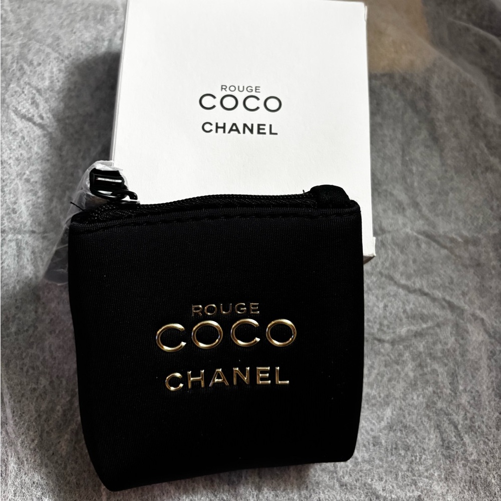 Source Unknown Black & Gold Rouge COCO CHANEL Cosmetic Pouch